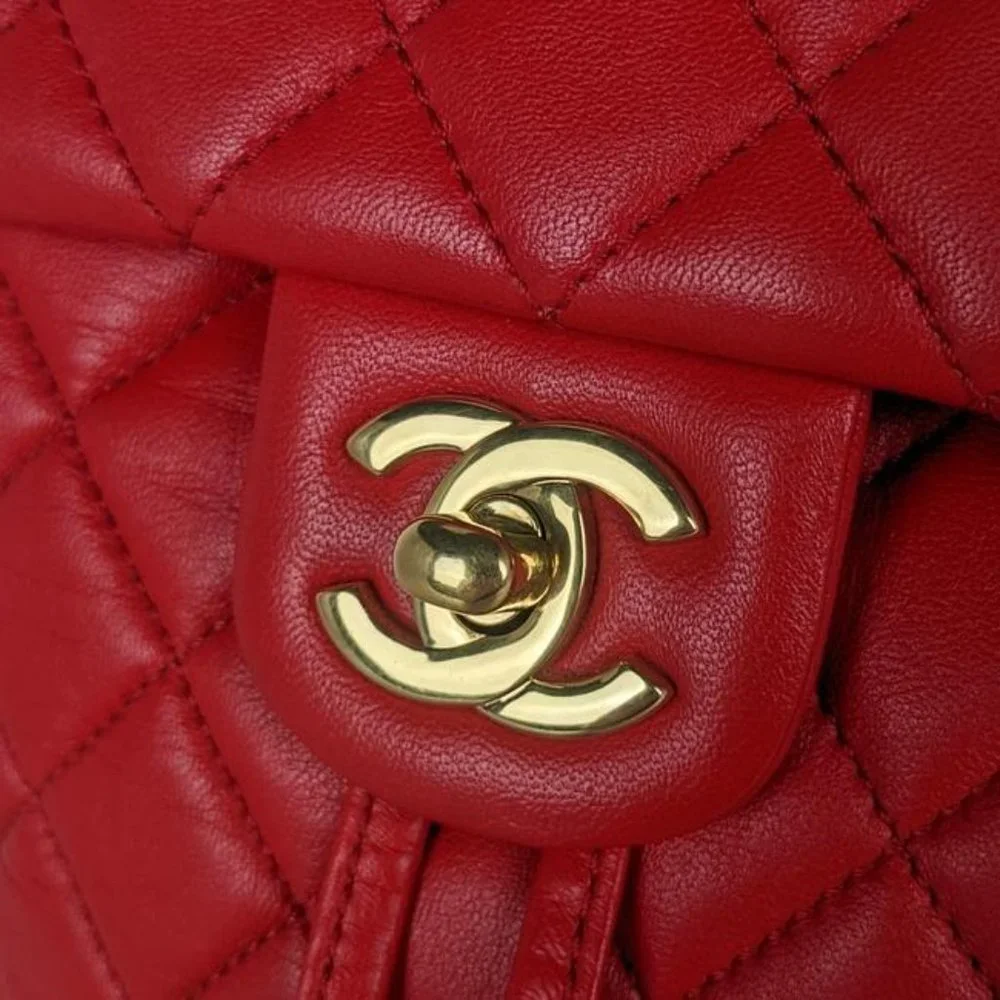 Chanel Mini Urban Spirit Red Lambskin Leather Backpack - Picture 6 of 10